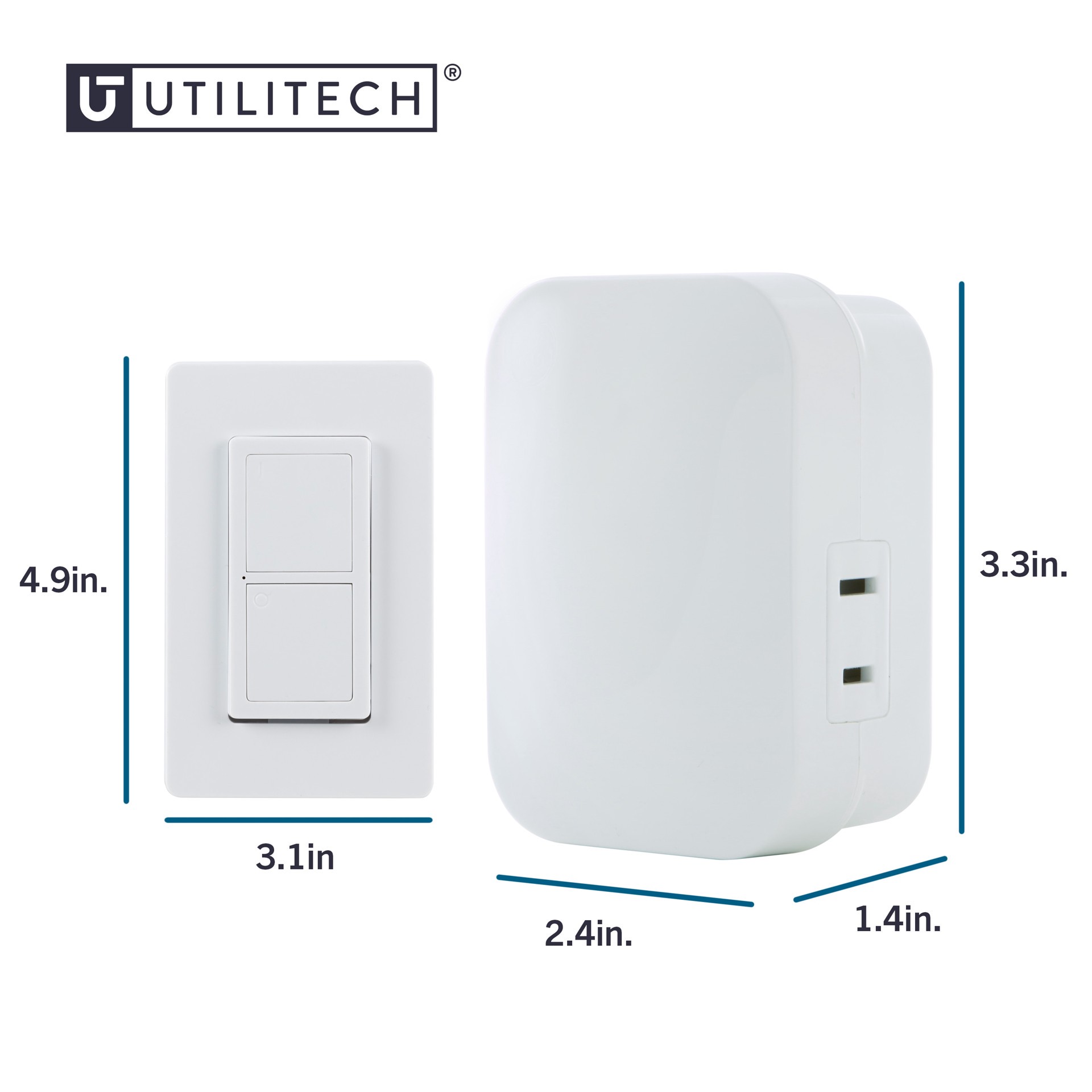 slide 6 of 6, Utilitech White Adjustable lamp control, 1 ct