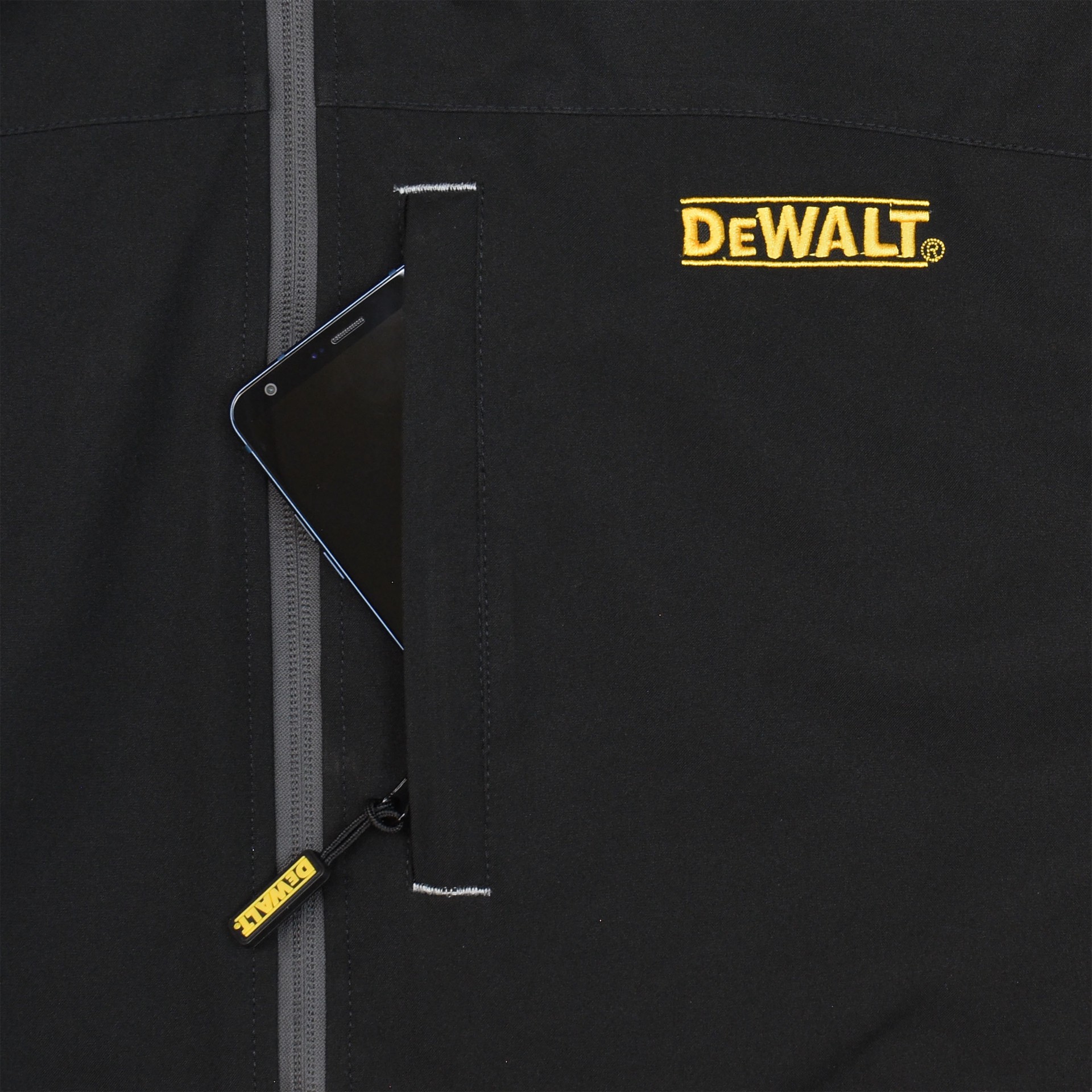 slide 4 of 6, DEWALT Adult unisex Black Heated jacket ( 2XL ) Battery Included and Charger Included, 1 ct