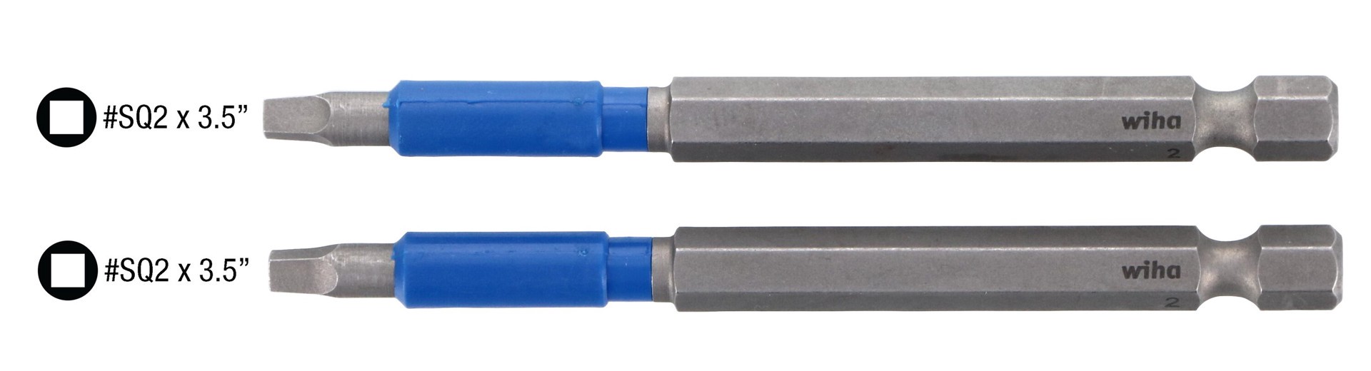 slide 5 of 6, Wiha TerminatorBlue Square #2 1/4-in x 3-1/2-in Square/Robertson Impact Driver Bit 2 -Piece, 1 ct