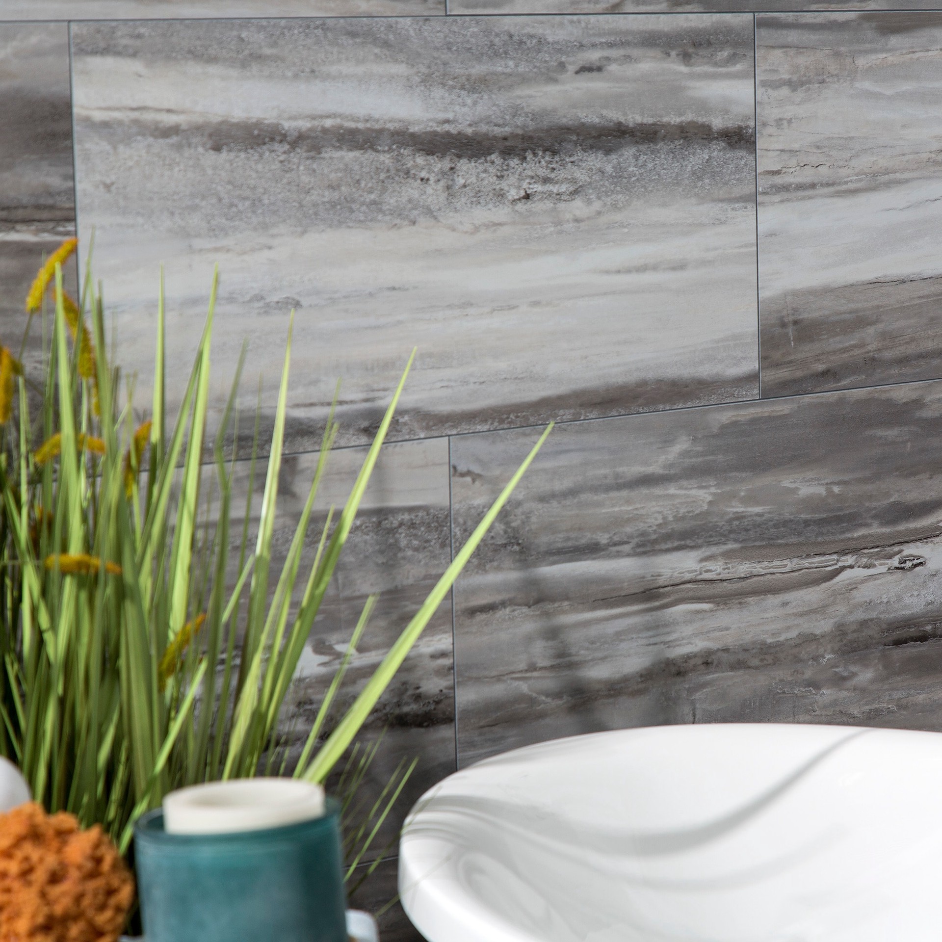 slide 5 of 6, PALISADE Louvre Granite 23-in x 11-in Matte PVC Wall Tile ( 17.9-sq ft Carton ), 1 ct