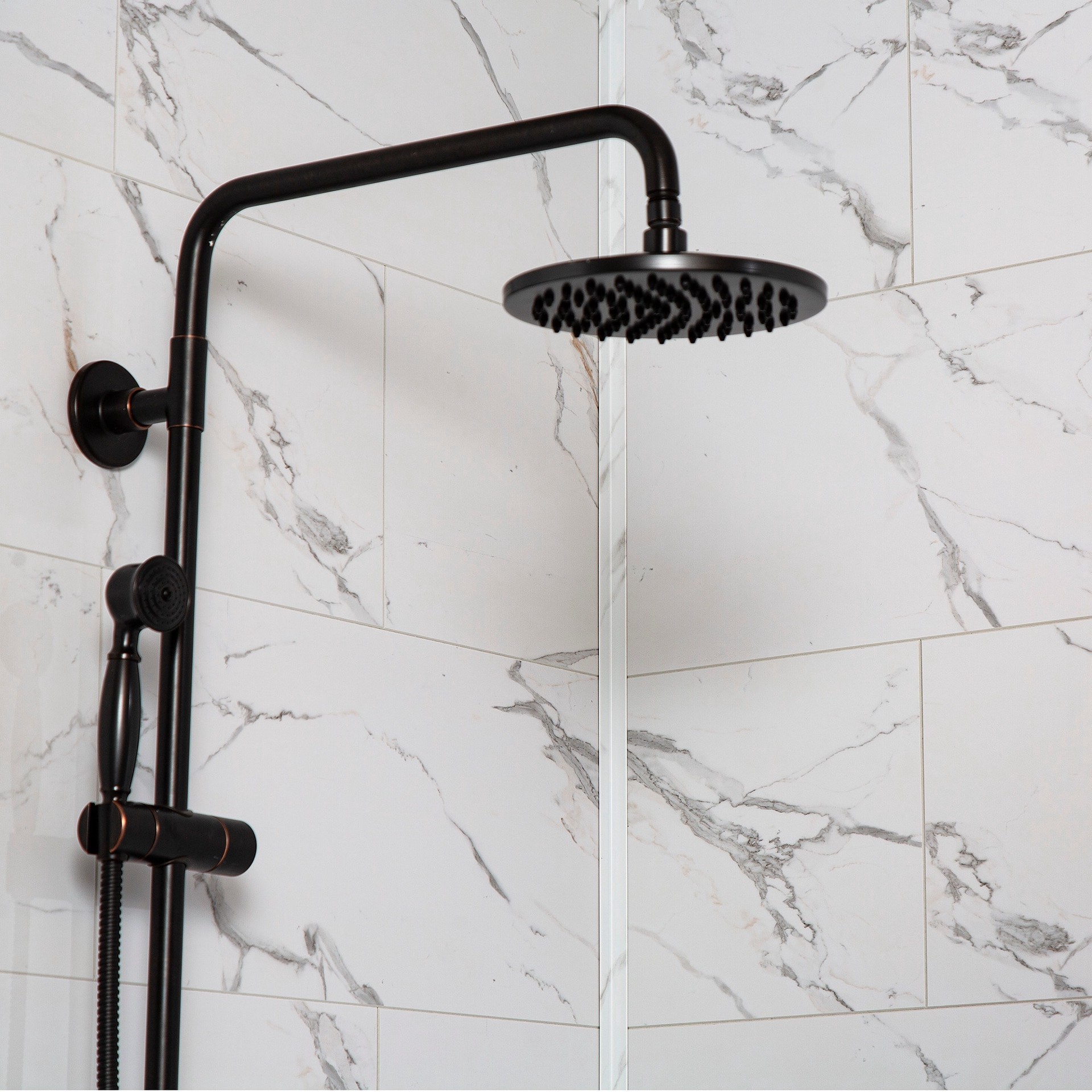 slide 4 of 6, PALISADE Carrara Marble 23-in x 11-in Carrara-look PVC Wall Tile ( 17.9-sq ft Carton ), 1 ct