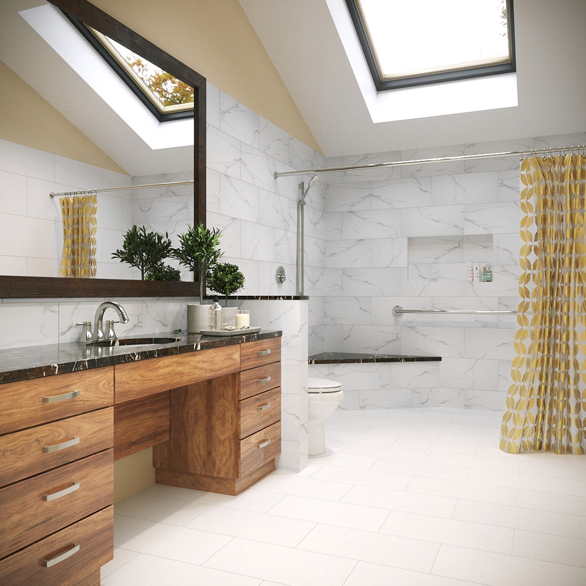 slide 5 of 6, PALISADE Carrara Marble 23-in x 11-in Carrara-look PVC Wall Tile ( 17.9-sq ft Carton ), 1 ct