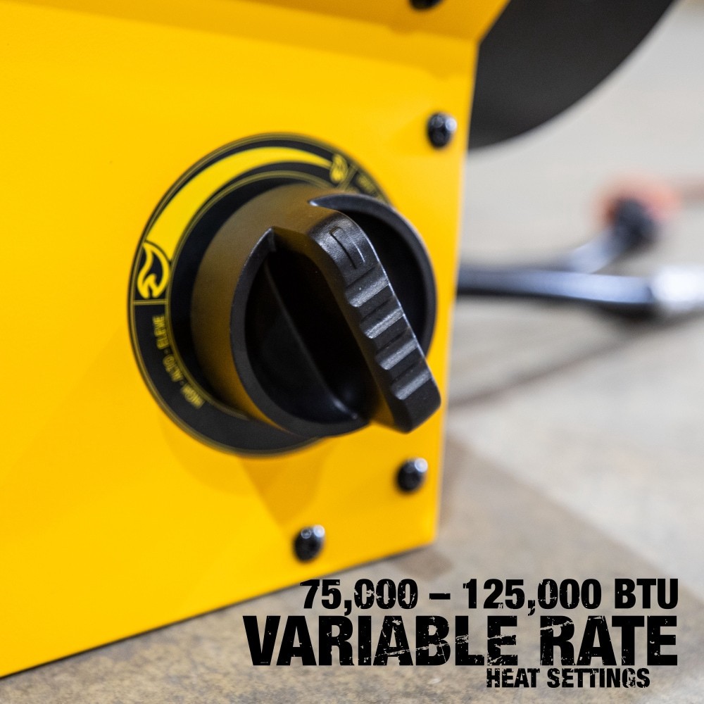 slide 5 of 6, DEWALT Forced Air Propane 125000 -BTU Outdoor Portable Forced air Propane Heater, 1 ct