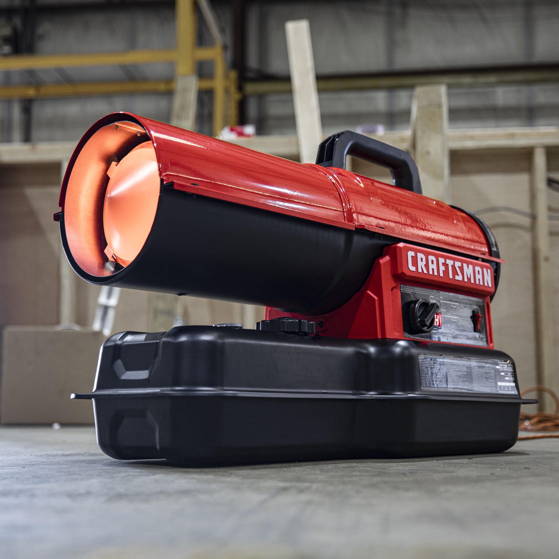 slide 2 of 6, CRAFTSMAN 80000 -BTU Craftsman Forced Air Kerosene Multi-fuel Construction Heater, 1 ct