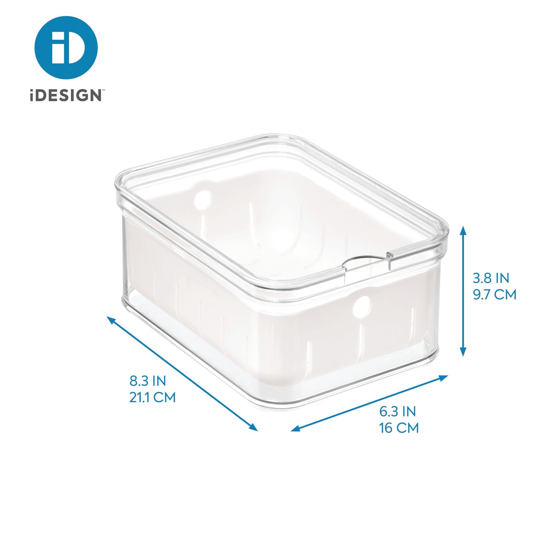 slide 6 of 6, iDesign Multisize Plastic BPA-Free Reusable Food storage container with Lid, 1 ct