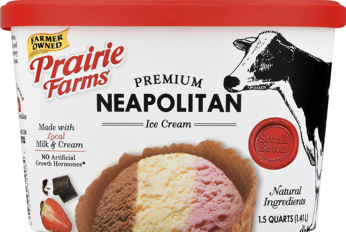 slide 12 of 13, Prairie Farms Premium Neapolitan Ice Cream 1.5 qt, 1.5 qt