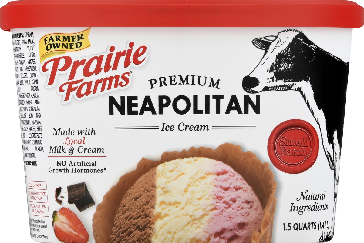 slide 11 of 13, Prairie Farms Premium Neapolitan Ice Cream 1.5 qt, 1.5 qt