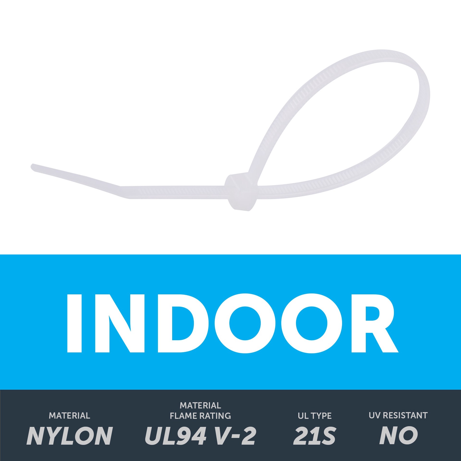 slide 3 of 6, Utilitech 8-in 75-lb Tensile Strength Nylon Zip ties Off-white 20 -Pack, 1 ct