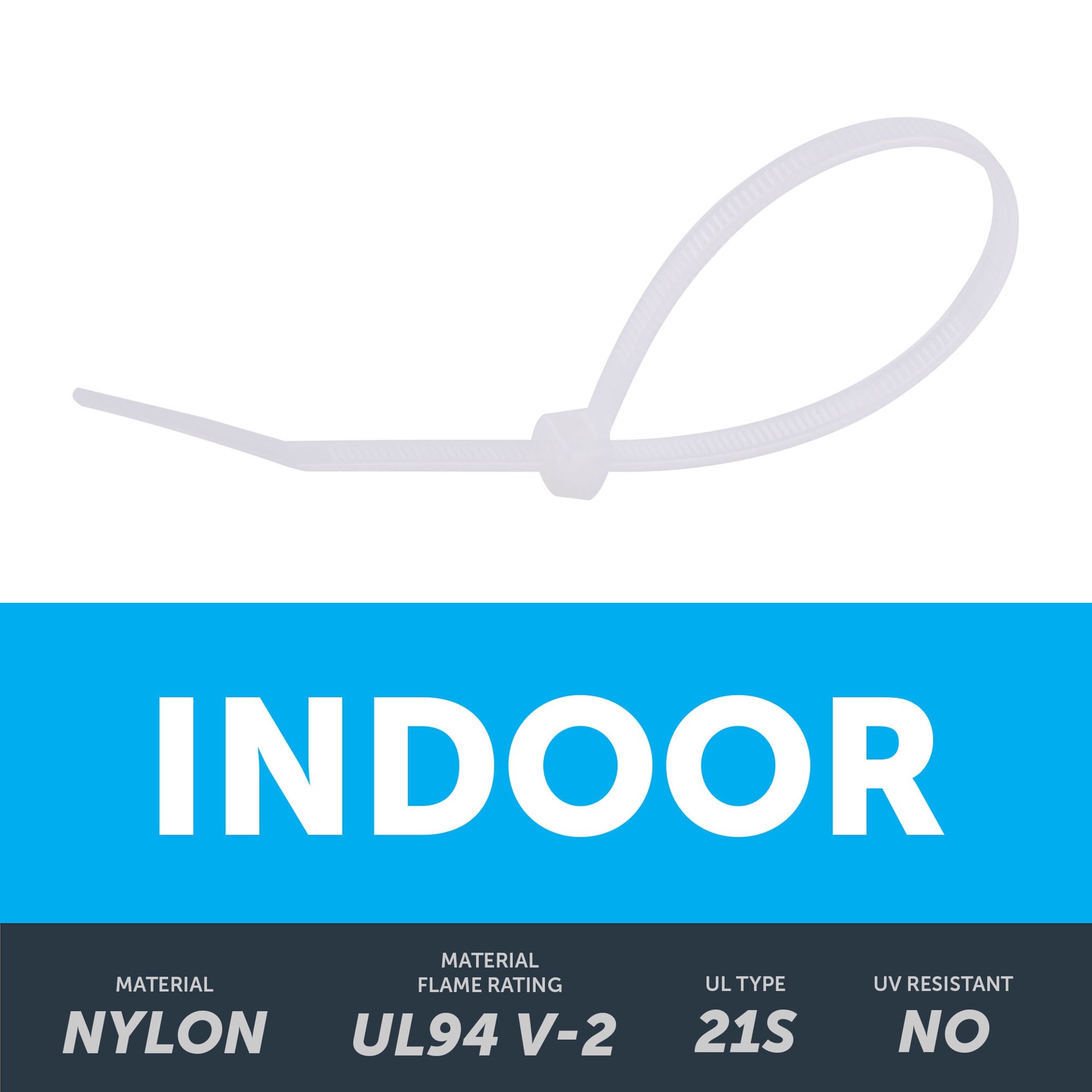 slide 3 of 6, Utilitech 8-in 75.0-lb Tensile Strength Nylon Zip ties Off-white 100 -Pack, 1 ct