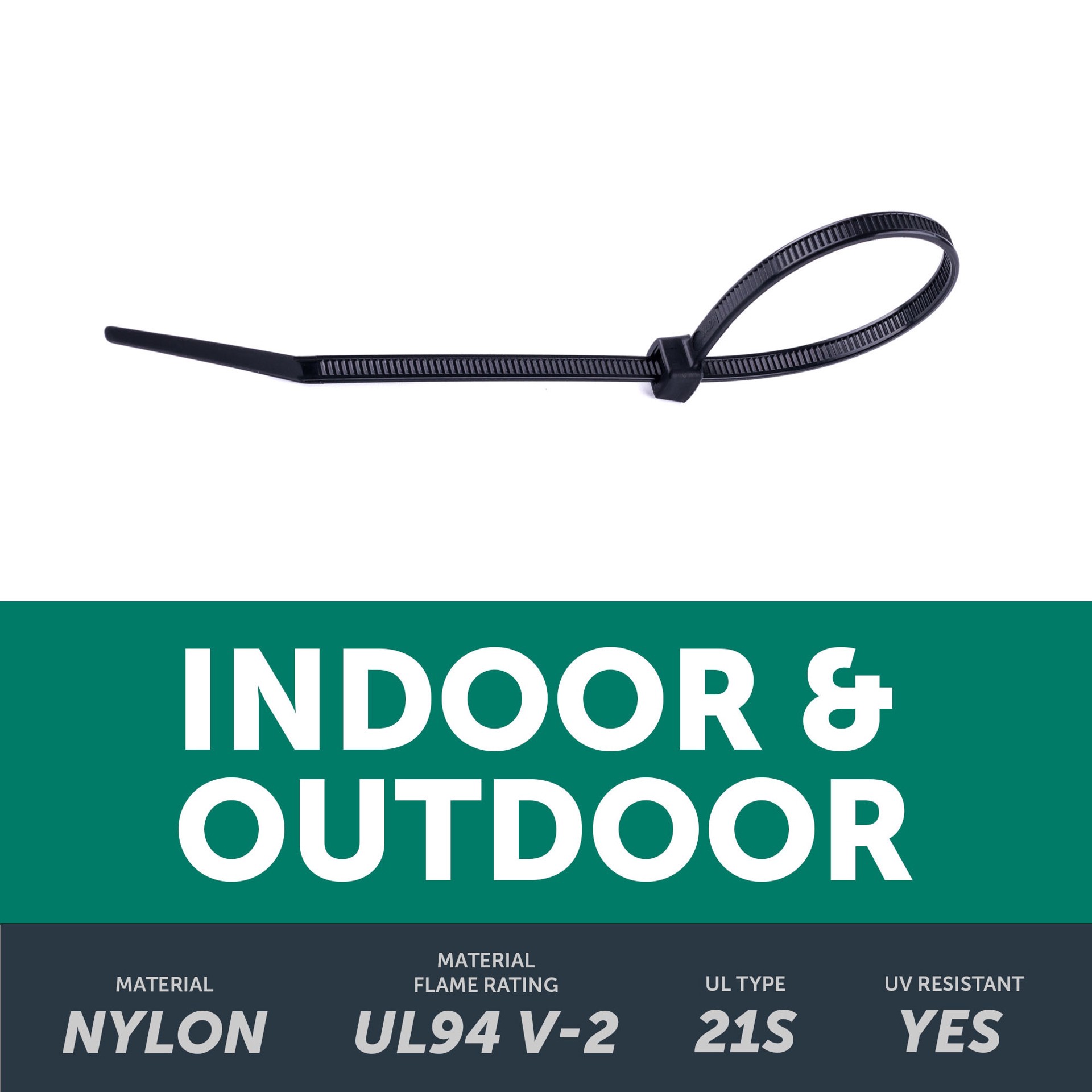 slide 3 of 6, Utilitech 8-in 75-lb Tensile Strength Nylon Zip ties Black with UV Protection 20 -Pack, 1 ct