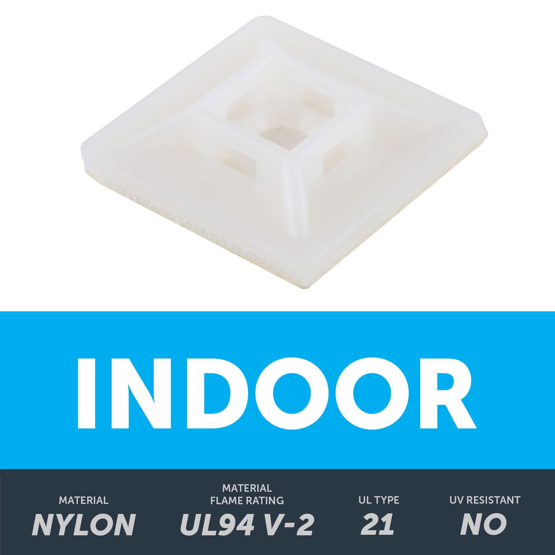 slide 3 of 6, Utilitech 1-in Nylon Zip tie mounts Off-white 10 -Pack, 1 ct