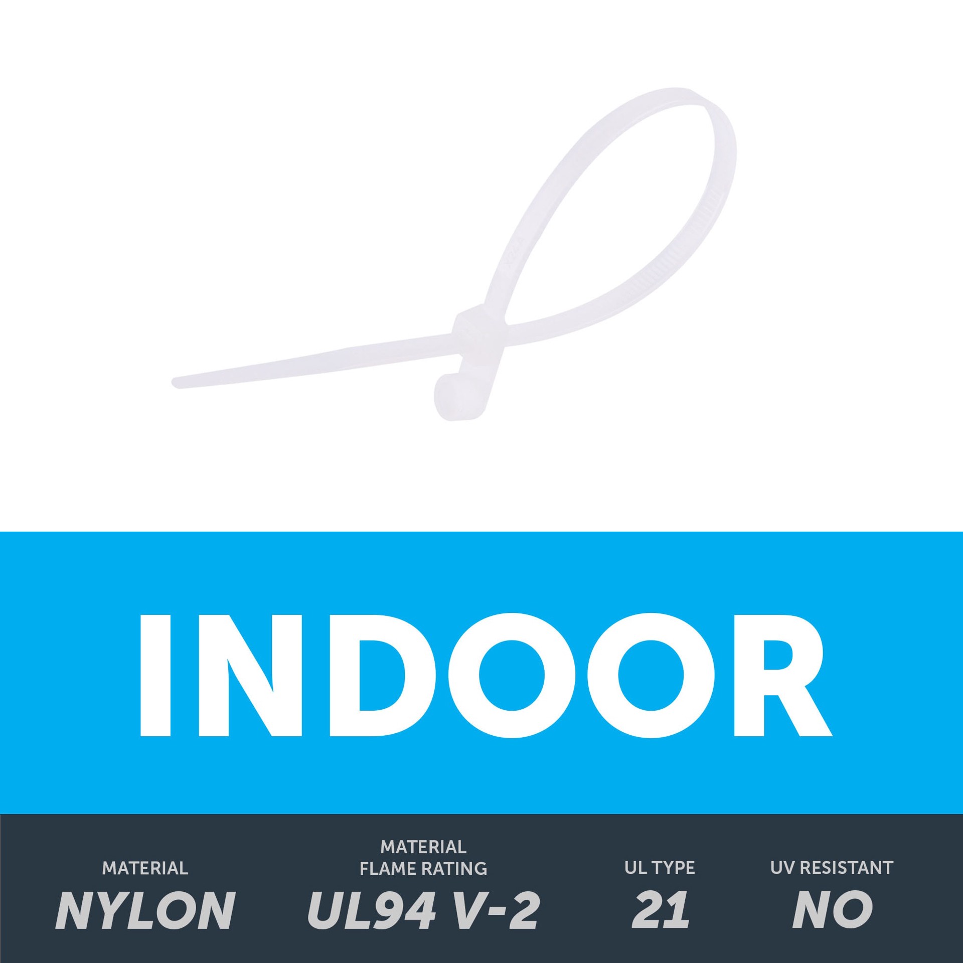 slide 3 of 6, Utilitech 8-in 50-lb Tensile Strength Nylon Zip ties Off-white 30 -Pack, 1 ct