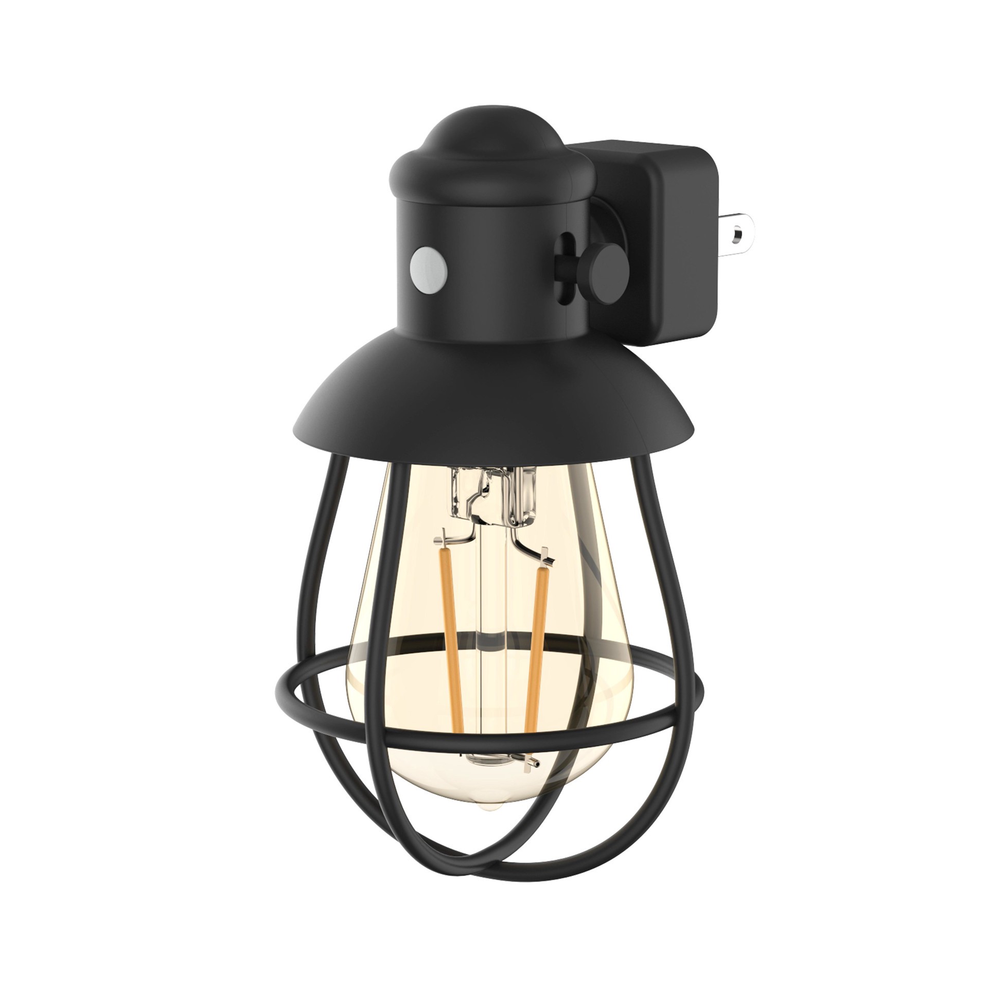 slide 2 of 6, GE Vintage Farmhouse Nightlight Black LED Motion Sensor Auto On/Off Night Light, 1 ct