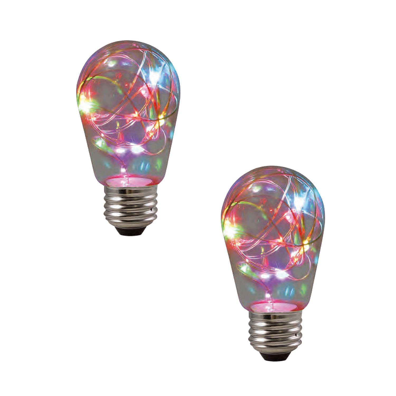 slide 3 of 6, Utilitech 40 -Watt EQ S14 Full spectrum Medium base (E-26) LED General purpose Light Bulb 2 -Pack, 1 ct