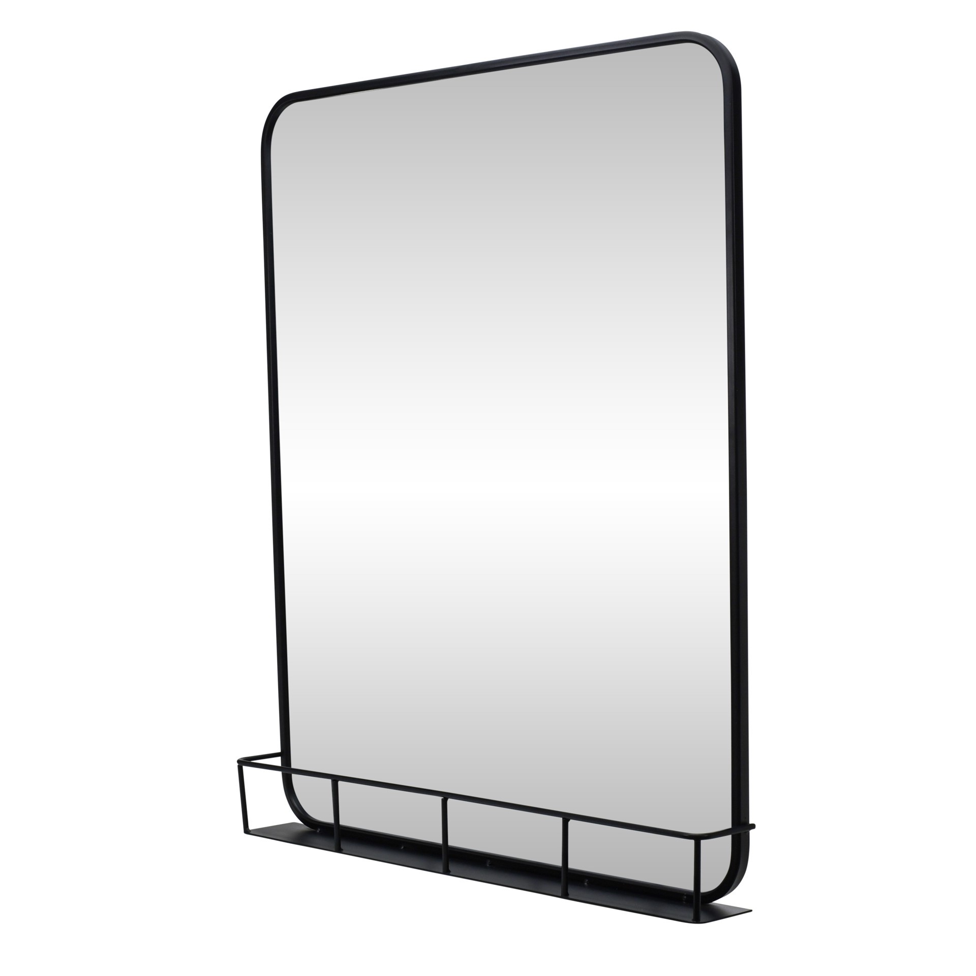 slide 6 of 6, allen + roth 24-in x 30-in Framed Rectangle Bathroom Vanity Mirror ( Black ), 1 ct