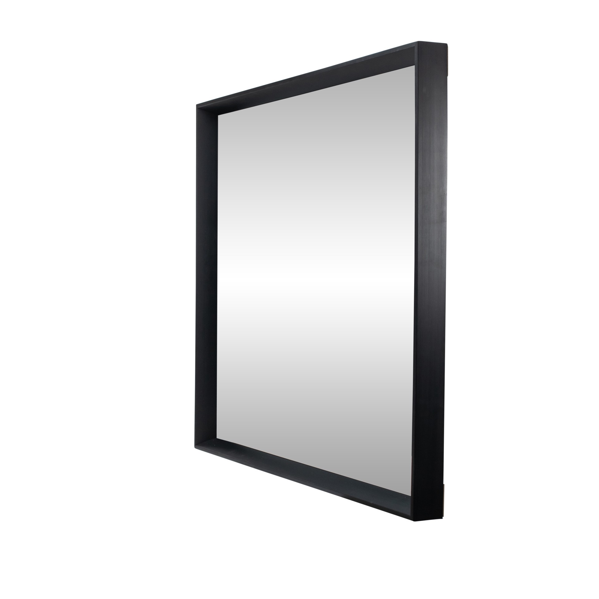slide 6 of 6, allen + roth 30-in x 36-in Framed Rectangle Bathroom Vanity Mirror ( Black ), 1 ct