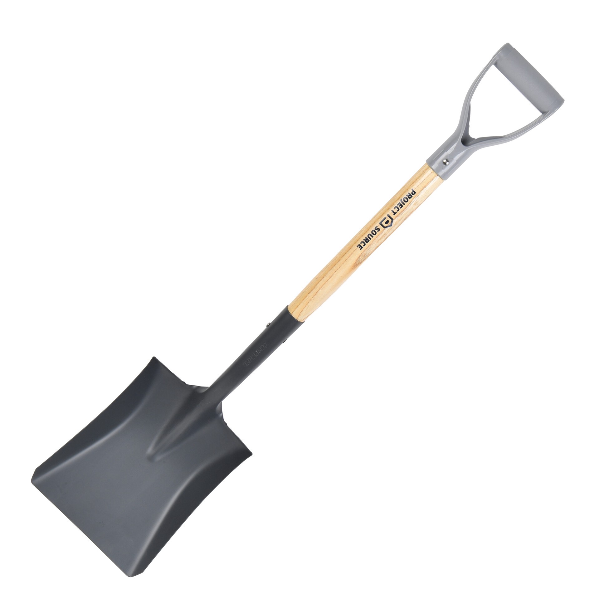 slide 2 of 6, Project Source 19.75-in Wood D-Handle Transfer shovel, 1 ct