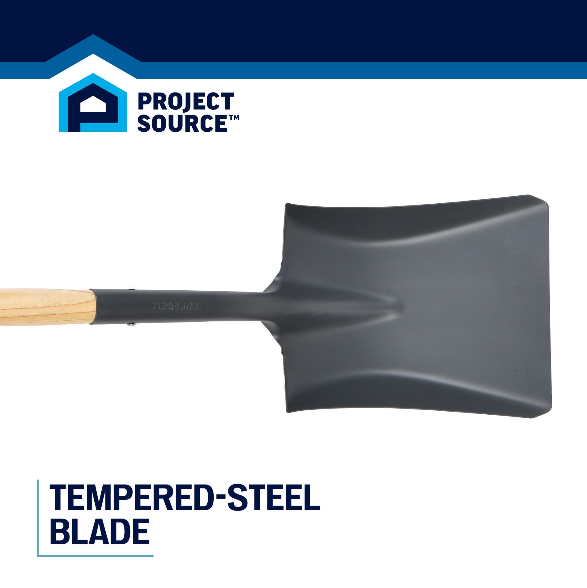 slide 6 of 6, Project Source 19.75-in Wood D-Handle Transfer shovel, 1 ct