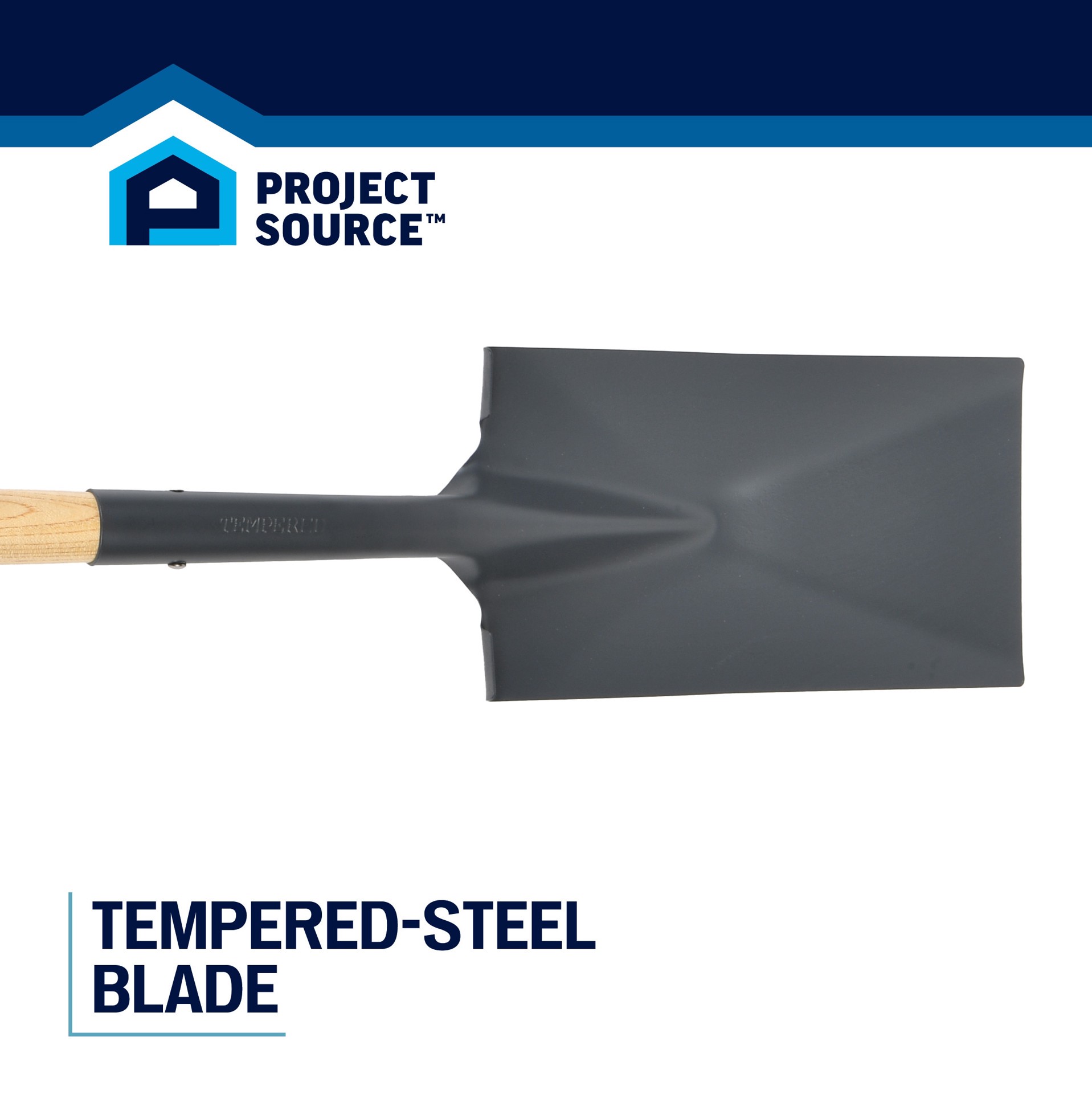 slide 6 of 6, Project Source 20-in Wood D-Handle Garden spade, 1 ct