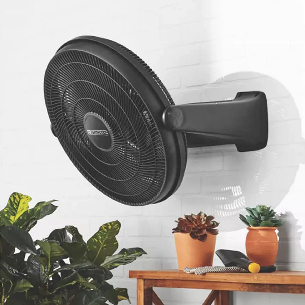 slide 5 of 6, Utilitech 20-in 120 -Volt 3 -Speed High Velocity Indoor Black Box Fan Fan, 1 ct