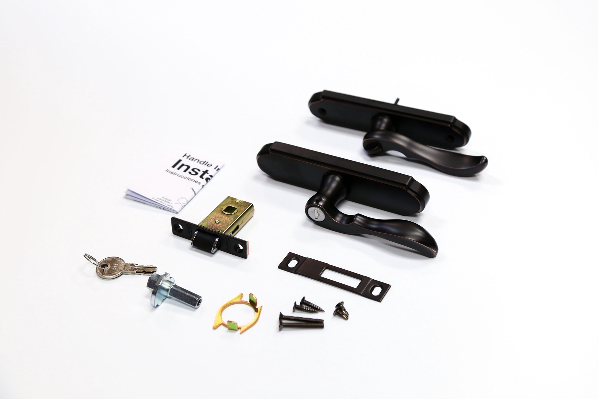 slide 3 of 6, LARSON Bronze Lockable Storm door Replacement Handleset, 1 ct