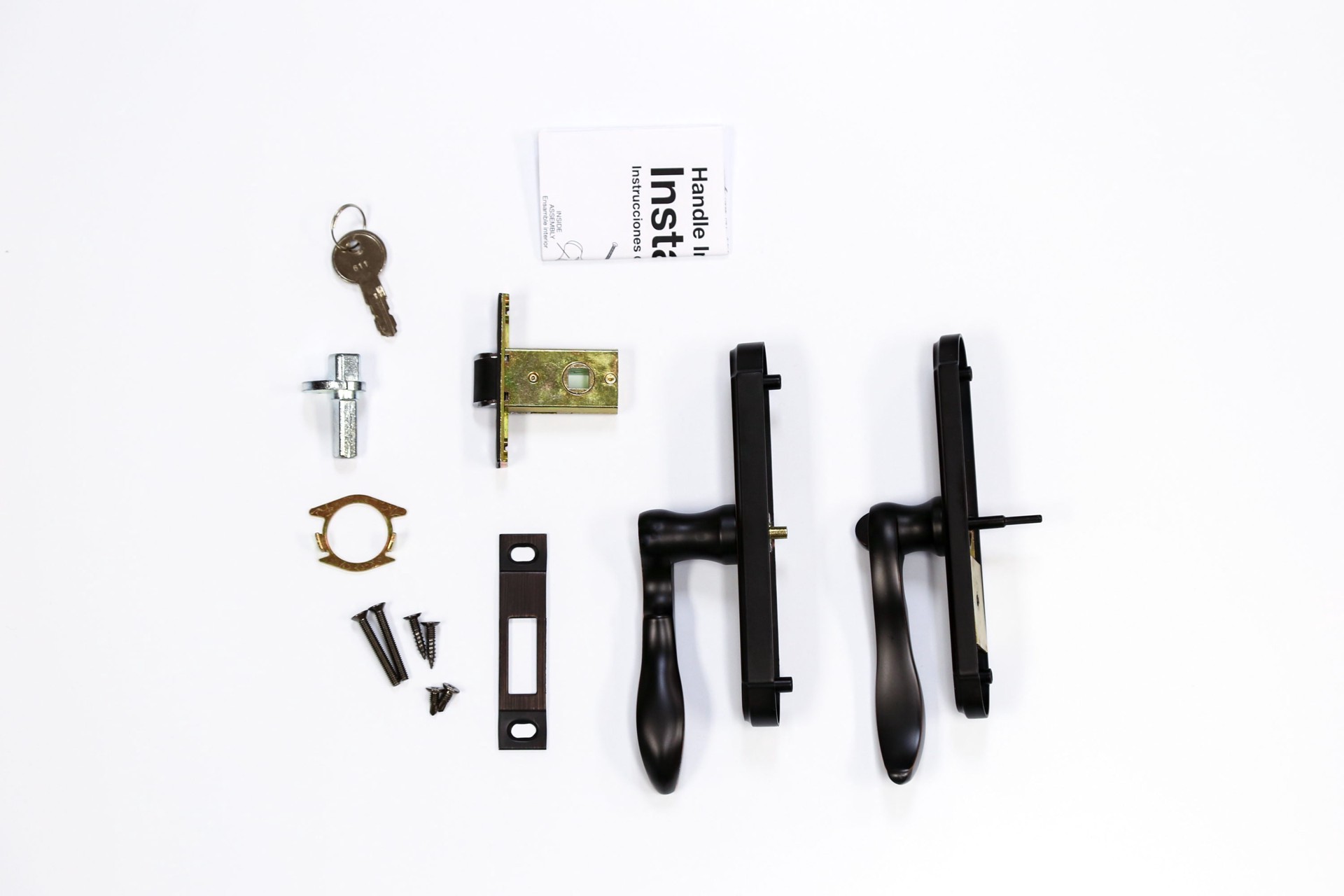 slide 4 of 6, LARSON Bronze Lockable Storm door Replacement Handleset, 1 ct