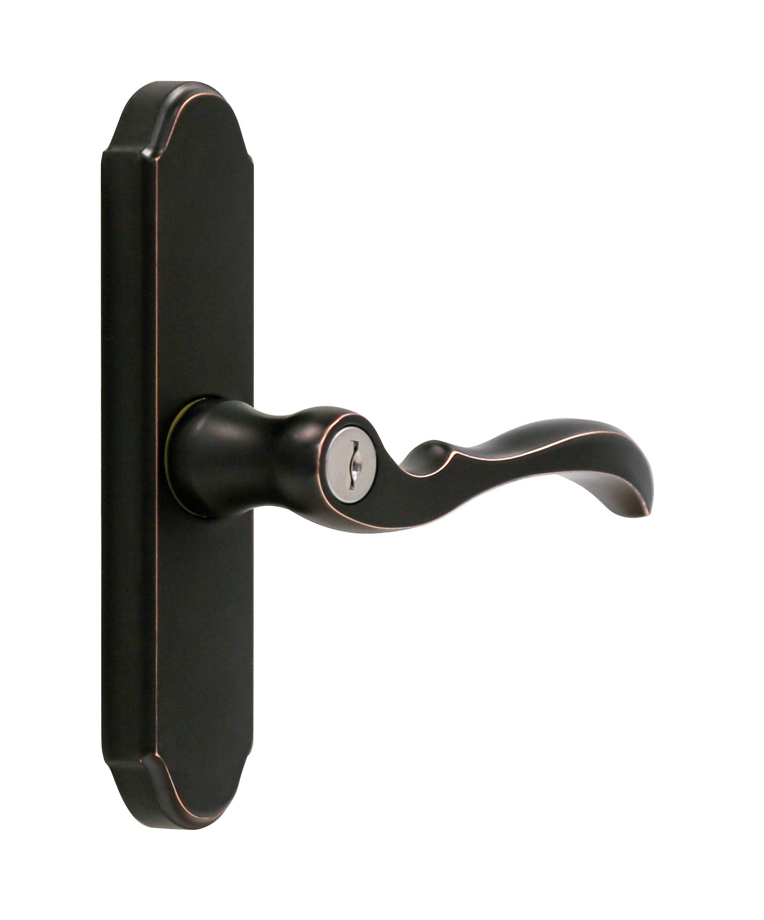 slide 1 of 6, LARSON Bronze Lockable Storm door Replacement Handleset, 1 ct