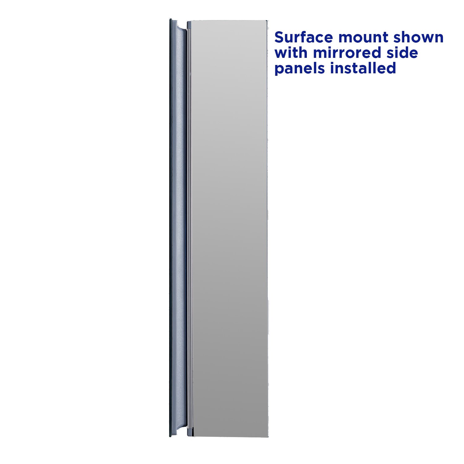 slide 5 of 6, allen + roth 16-in x 20-in Fog Free Surface/Recessed Mount Silver Mirrored Square Soft Close Medicine Cabinet, 1 ct