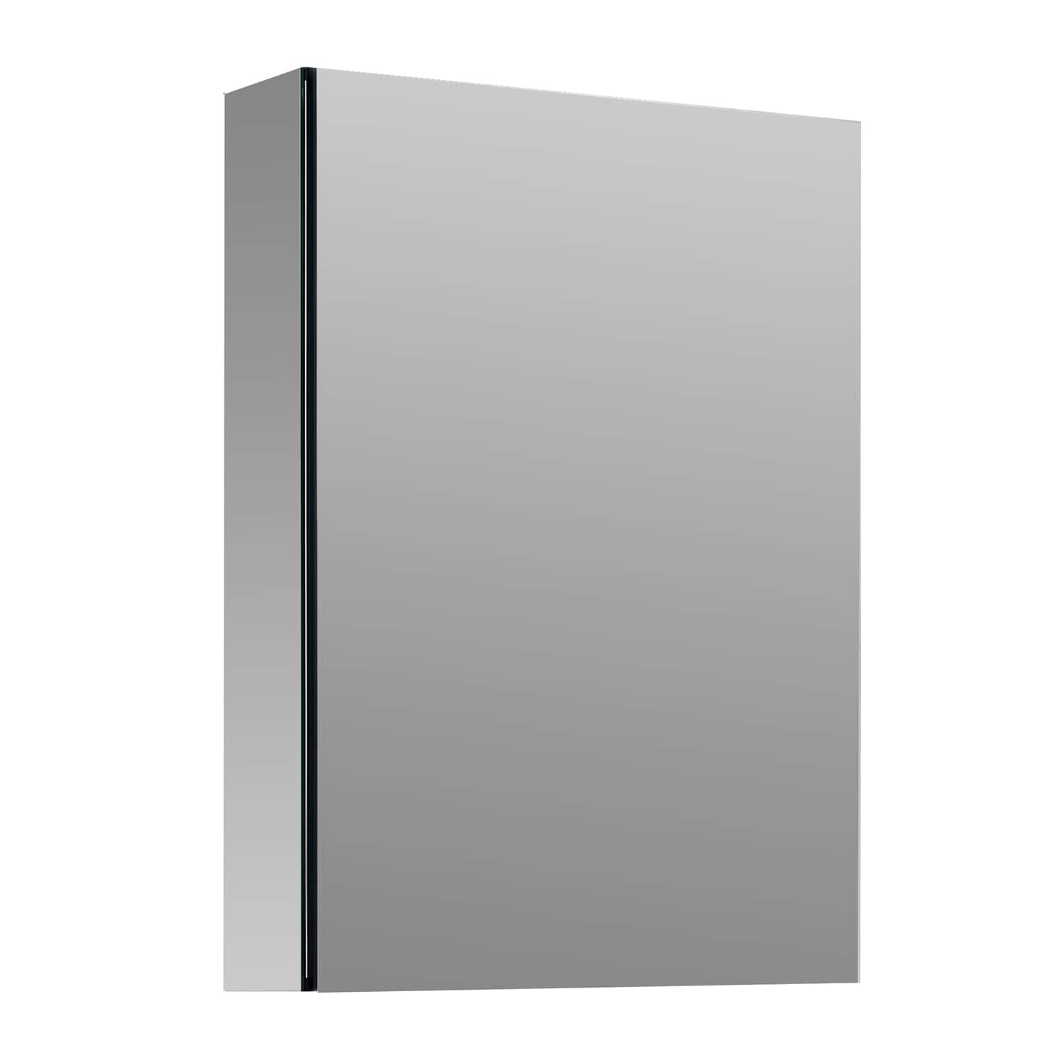 slide 1 of 6, allen + roth 16-in x 20-in Fog Free Surface/Recessed Mount Silver Mirrored Square Soft Close Medicine Cabinet, 1 ct