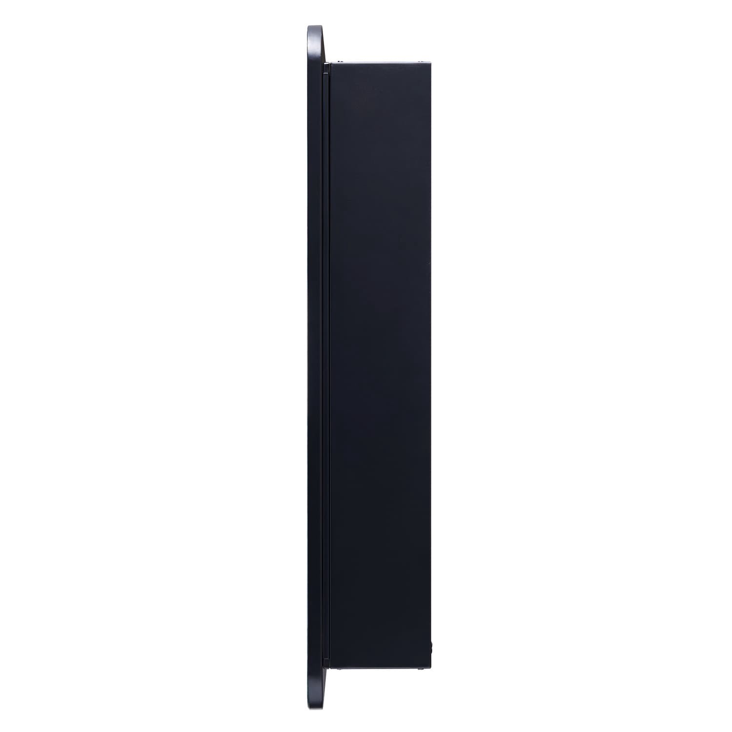 slide 5 of 6, allen + roth 20-in x 26-in Surface/Recessed Mount Matte Black Mirrored Square Soft Close Medicine Cabinet, 1 ct
