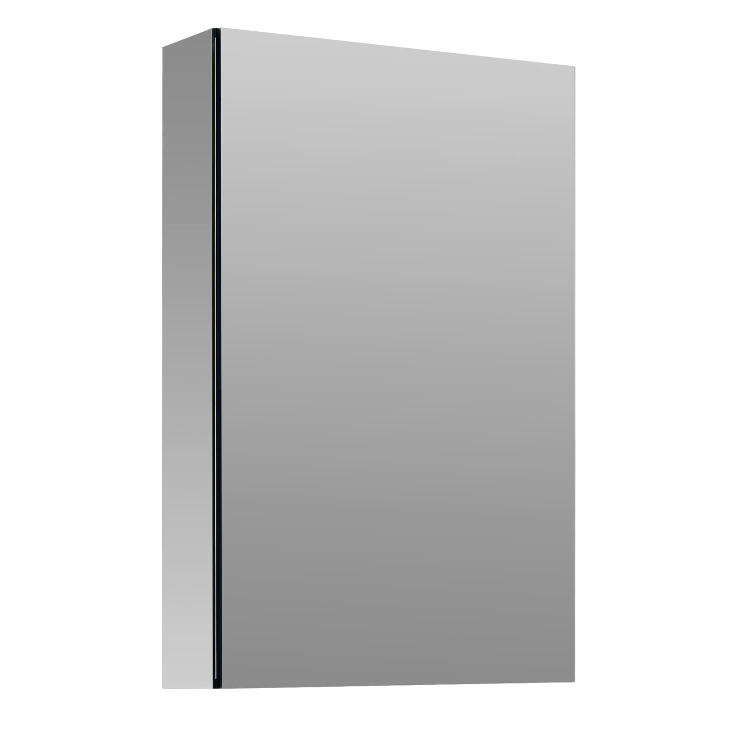 slide 1 of 6, allen + roth 15-in x 26-in Fog Free Surface/Recessed Mount Silver Mirrored Square Soft Close Medicine Cabinet, 1 ct