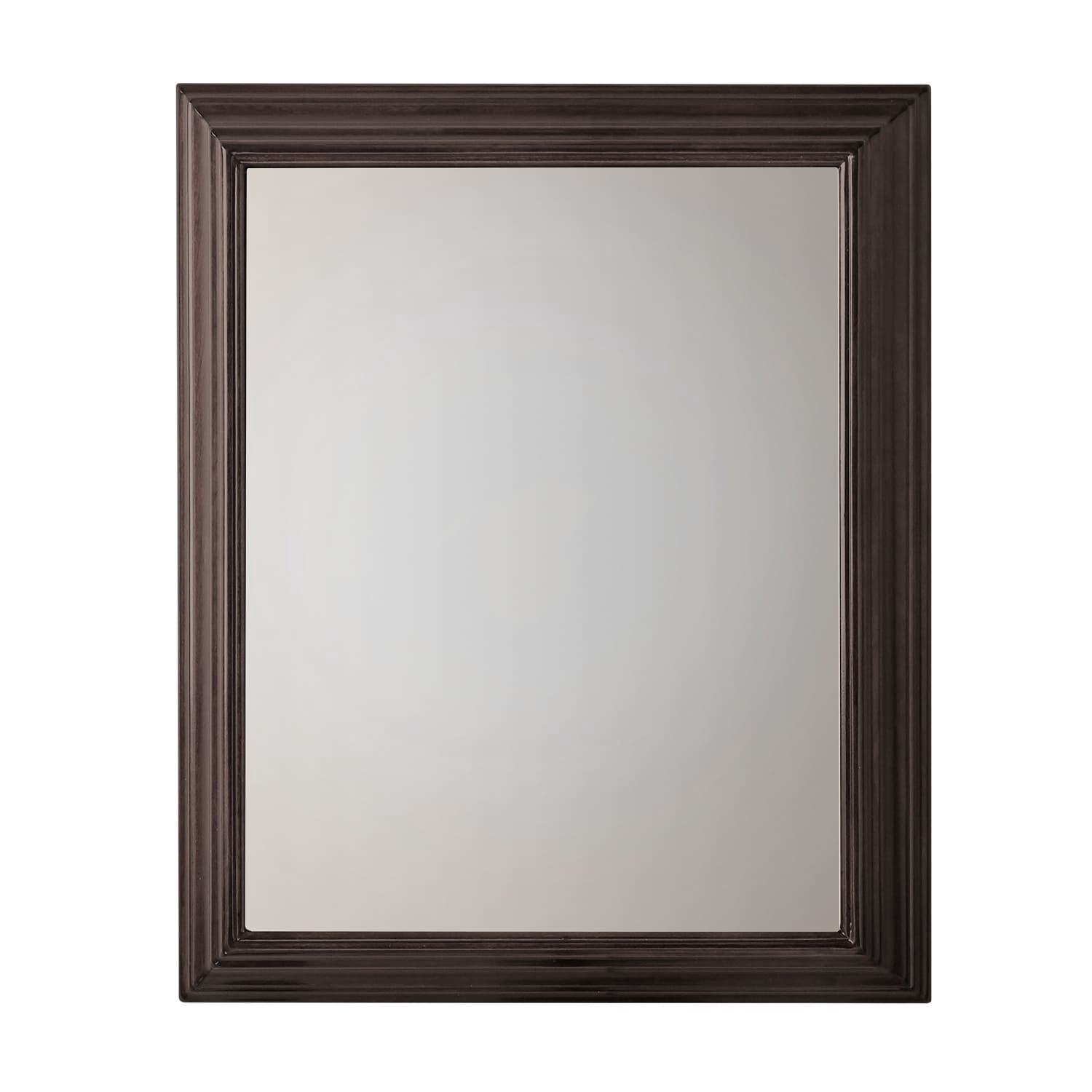 slide 1 of 6, allen + roth 22.5-in x 27.5-in Fog Free Surface Mount Espresso Mirrored Square Soft Close Medicine Cabinet, 1 ct
