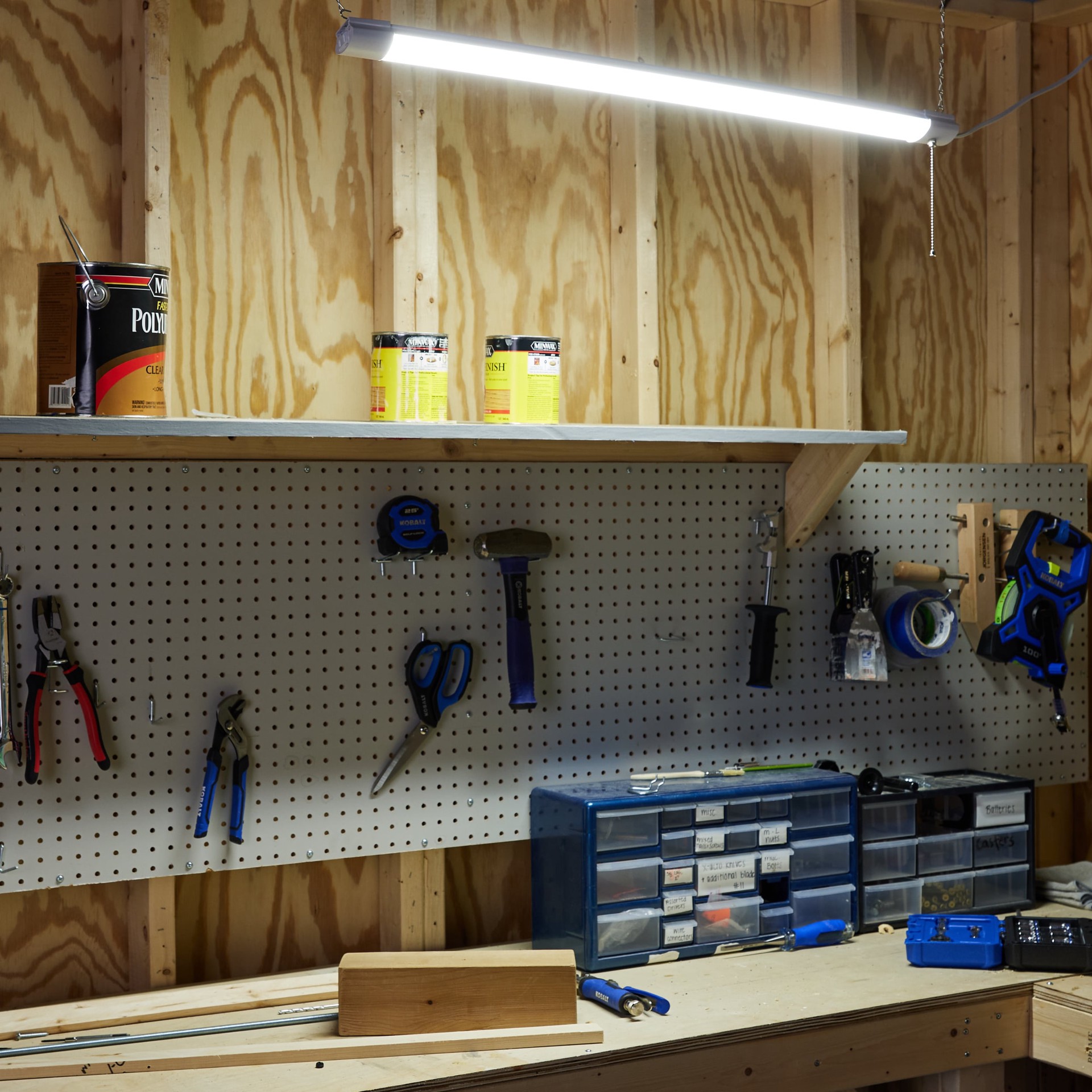 slide 3 of 6, Utilitech 3-ft 3000 Lumens White Cool White LED Linear Garage Shop Light, 1 ct