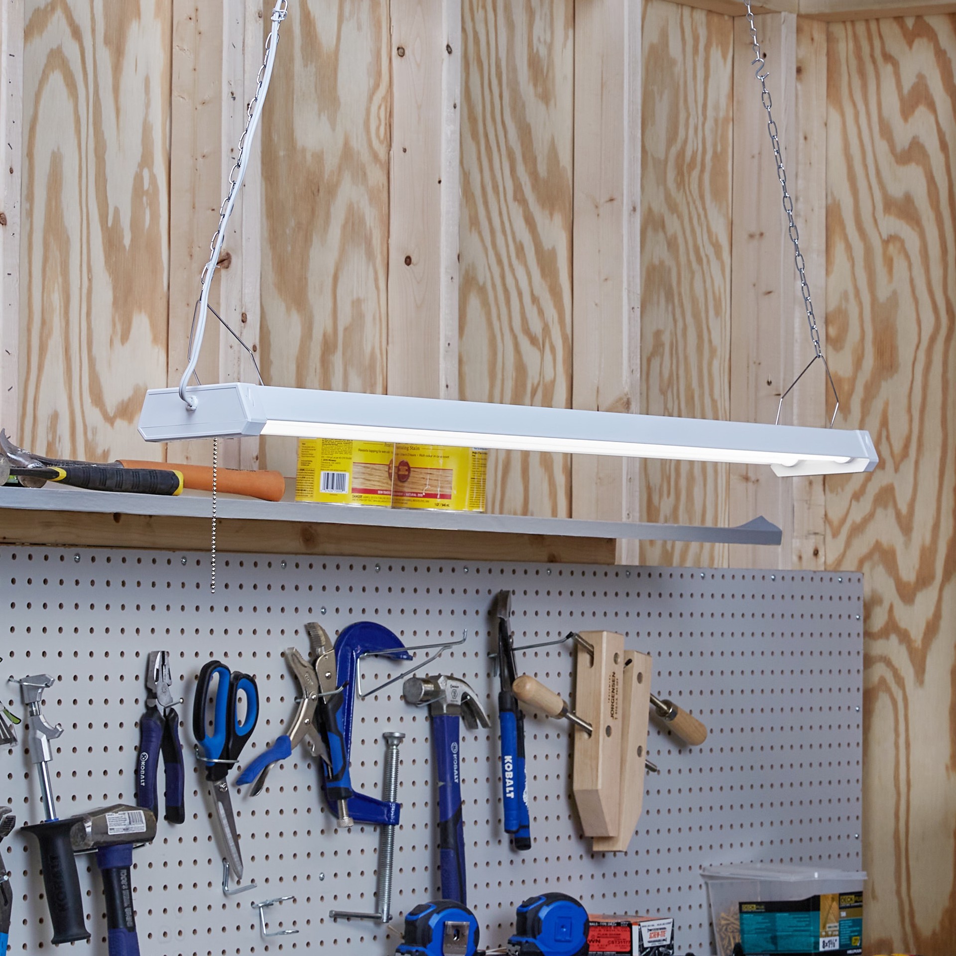 slide 2 of 6, Utilitech 4-ft 4000 Lumens White Cool White LED Flush mount Garage Shop Light, 1 ct