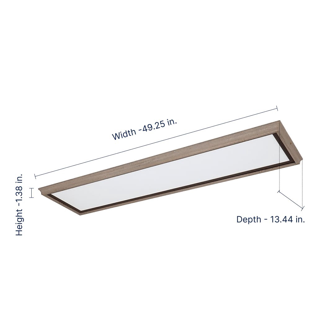 slide 2 of 6, allen + roth Genoa 1 -Light 49.25-in Multiple finishes Bronze Integrated LED Flush Mount Light, 1 ct