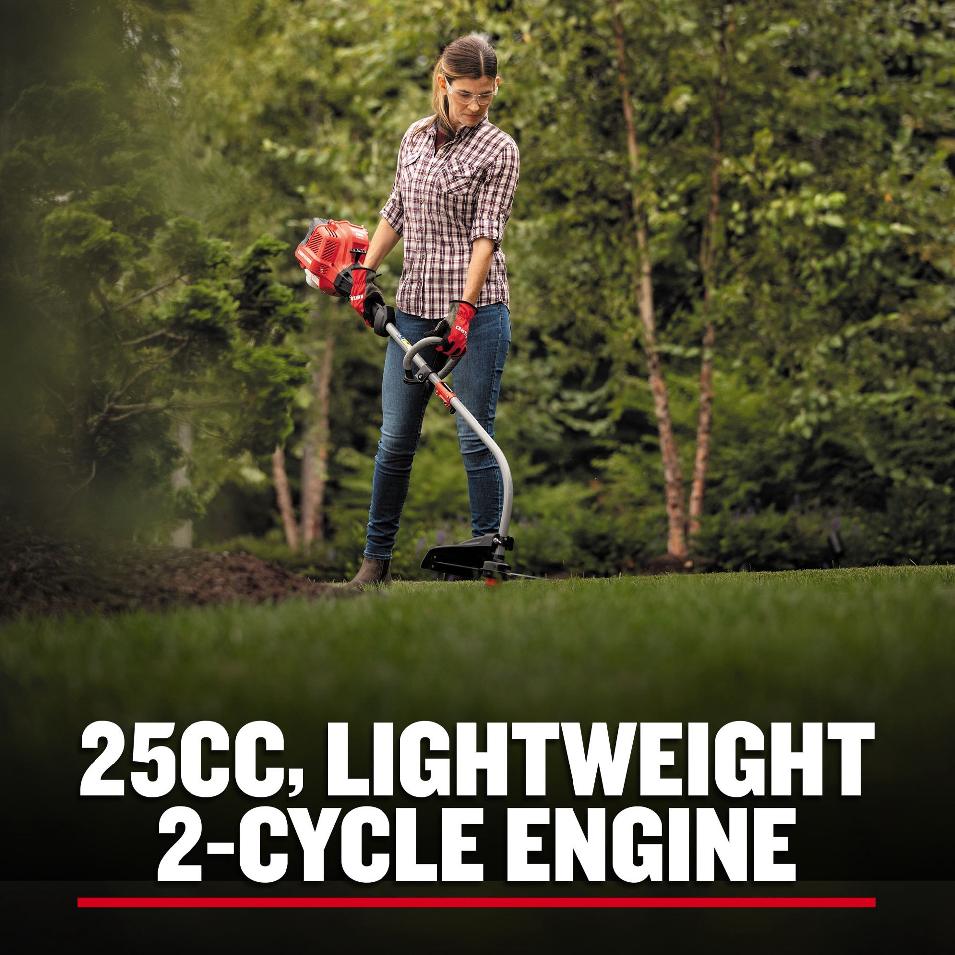 slide 6 of 6, CRAFTSMAN WC2200 25-cc 2-cycle 17-in Curved Shaft Attachment Capable Gas String Trimmer, 1 ct