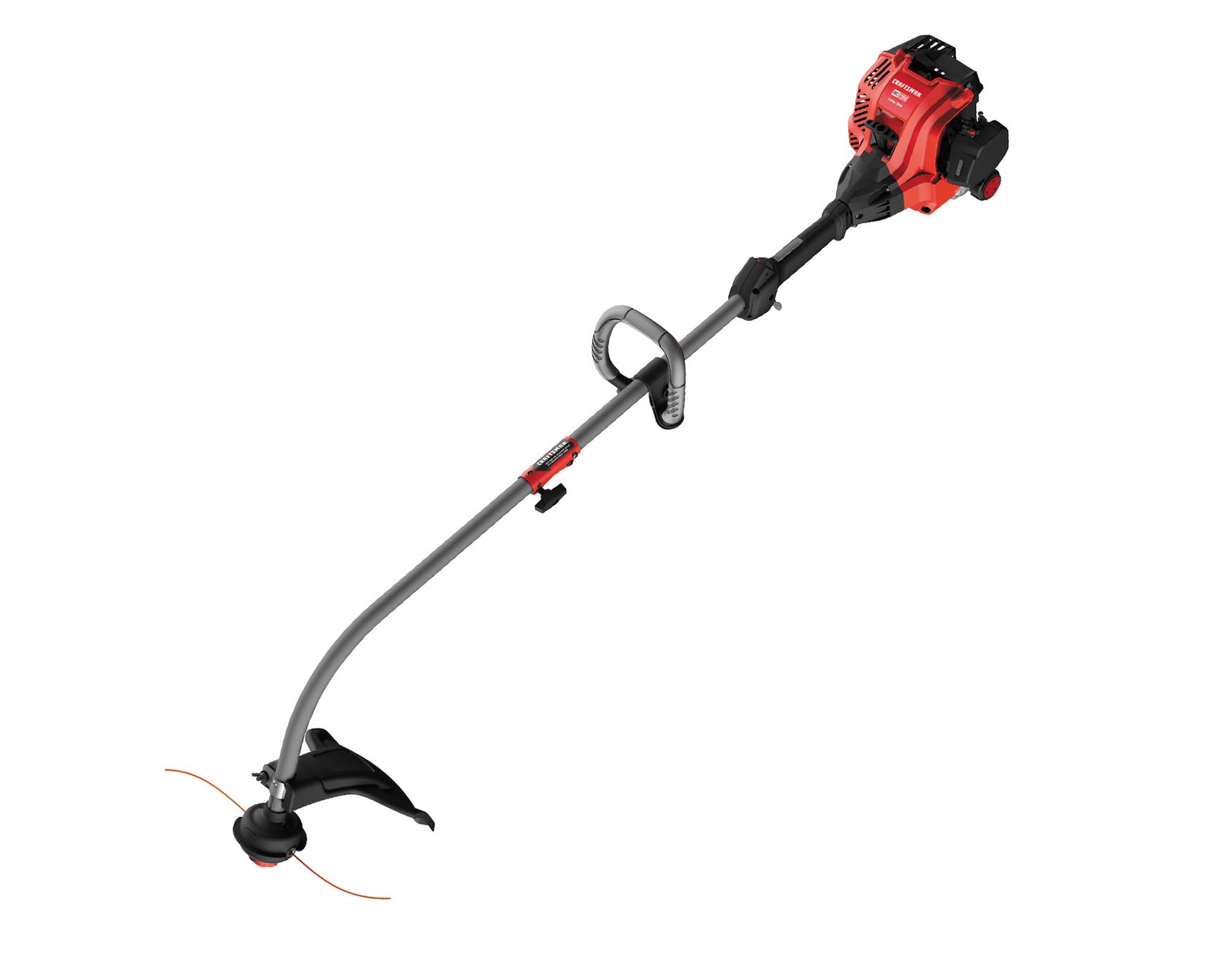 slide 1 of 6, CRAFTSMAN WC2200 25-cc 2-cycle 17-in Curved Shaft Attachment Capable Gas String Trimmer, 1 ct