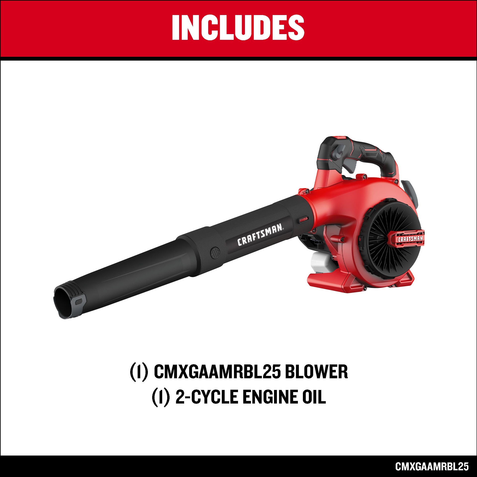 slide 4 of 6, CRAFTSMAN B2200 25-cc 2-cycle 430-CFM 200-MPH Gas Handheld Leaf Blower, 1 ct