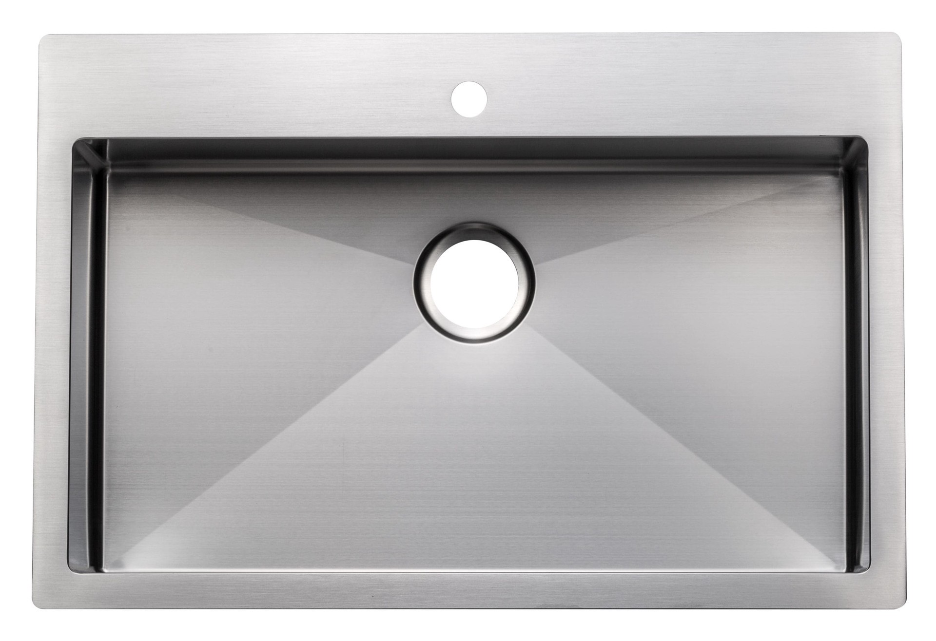 slide 5 of 6, allen + roth Alden Drop-in or undermount 33-in x 22-in Stainless steel Single bowl 18 -Gauge Kitchen Sink All-in-One Kit, 1 ct