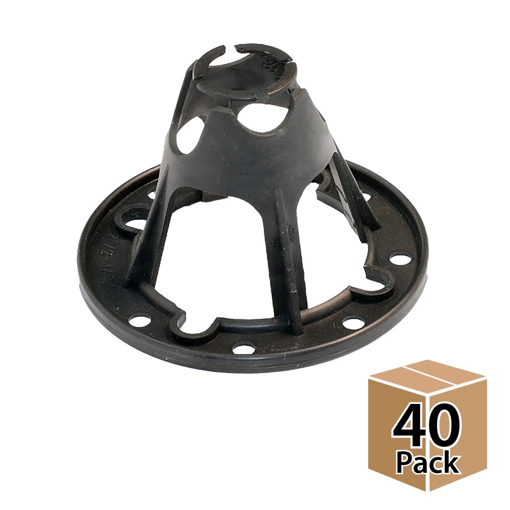 slide 1 of 4, PROWORX 4.33-in x 4.33-in x 2.83-in 40 -Pack Polypropylene Rebar chair, 1 ct