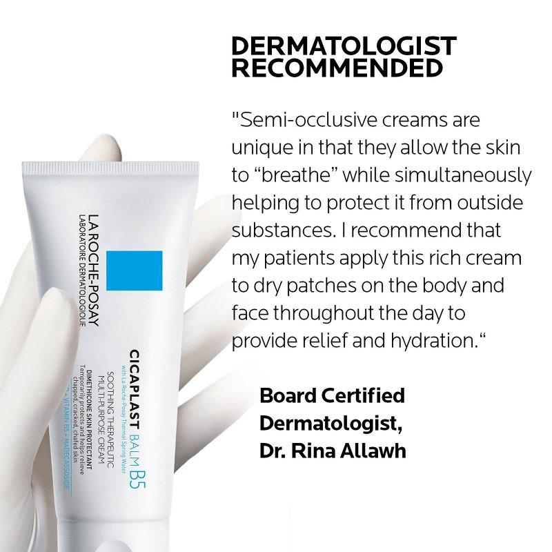 slide 8 of 9, La Roche Posay Cicaplast Balm Vitamin B5 Soothing Therapeutic Cream for Dry Skin and Irritated Skin - Unscented - 1.35oz, 1.35 oz