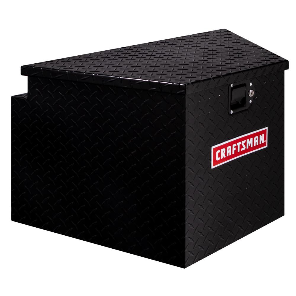 slide 1 of 1, CRAFTSMAN 18.34-in x 19.02-in x 33.64-in Matte Black Aluminum Chest Truck Tool Box, 1 ct