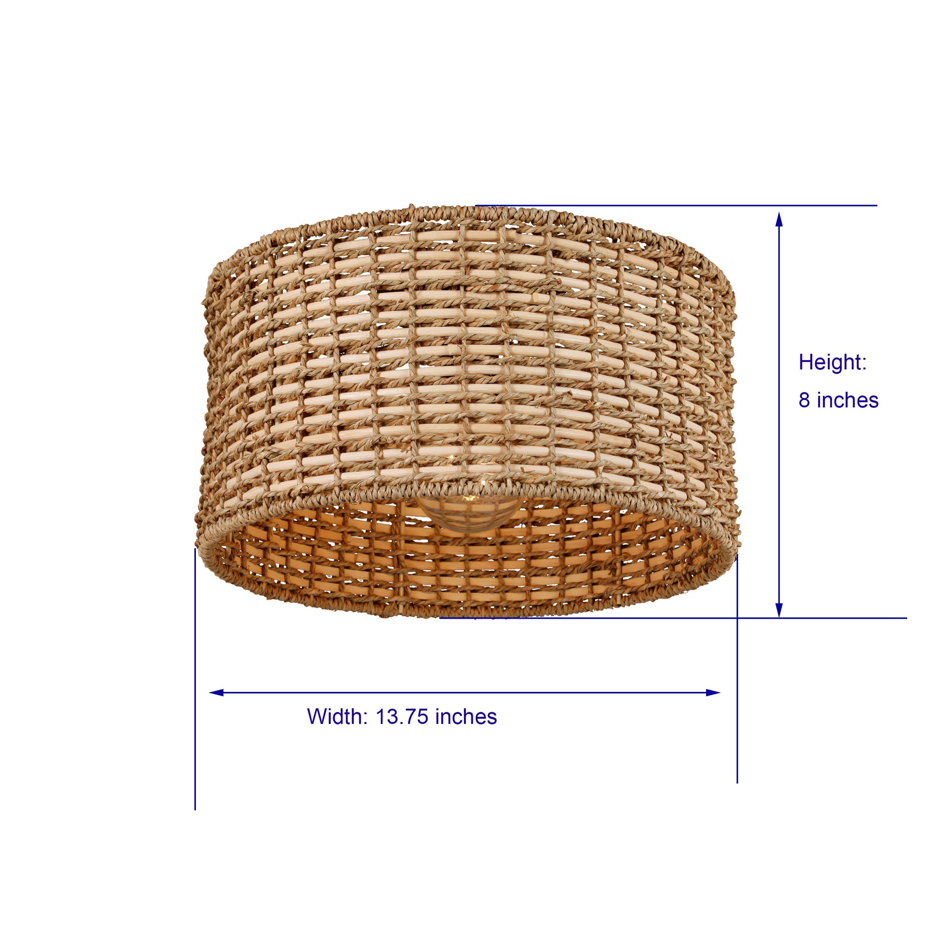 slide 4 of 6, allen + roth Adara 1 -Light 13.625-in Matte Black Flush Mount Light, 1 ct