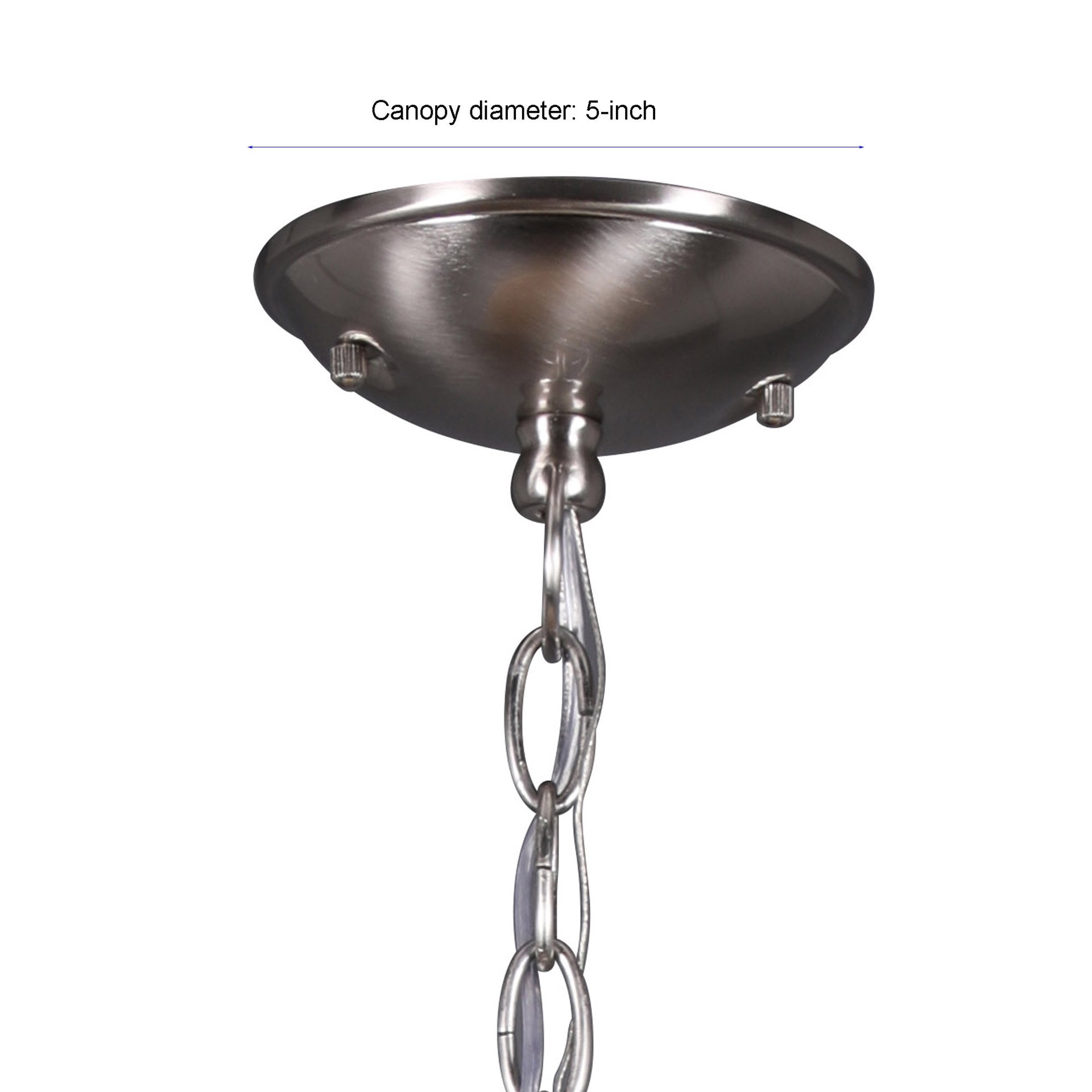 slide 4 of 6, allen + roth Arden 1 -Light Brushed Nickel Canopy With Light Natural Rattan Shade Transitional Dome Medium Hanging Pendant light, 1 ct