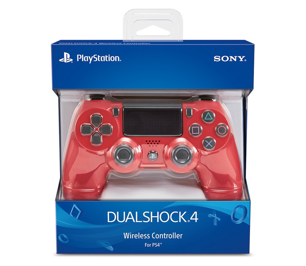 slide 4 of 4, Sony DualShock 4 Wireless Controller for PlayStation 4 - Magma Red, 1 ct