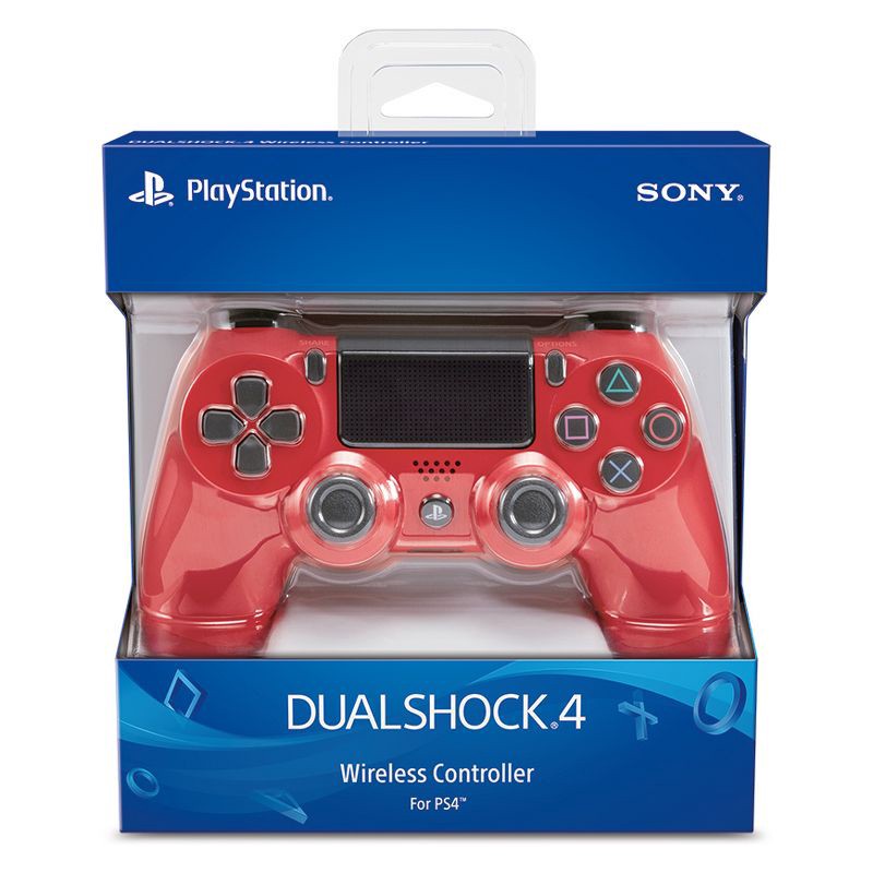 slide 4 of 4, Sony DualShock 4 Wireless Controller for PlayStation 4 - Magma Red, 1 ct