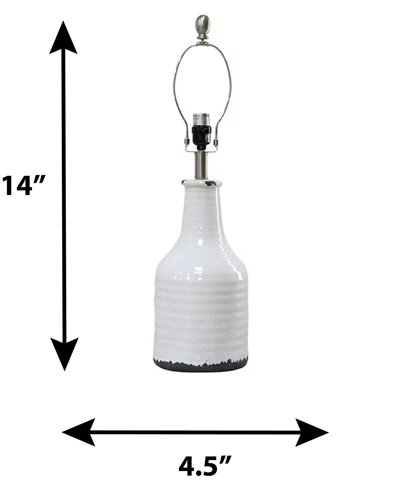 slide 2 of 2, allen + roth Midway 26-in White Plug-in 3-way Ceramic Lamp Base, 1 ct