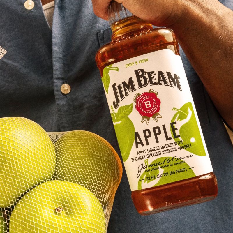 slide 2 of 8, Jim Beam Apple Bourbon Whiskey - 750ml Bottle, 750 ml