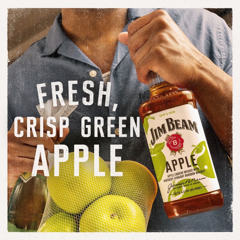 slide 3 of 8, Jim Beam Apple Bourbon Whiskey - 750ml Bottle, 750 ml