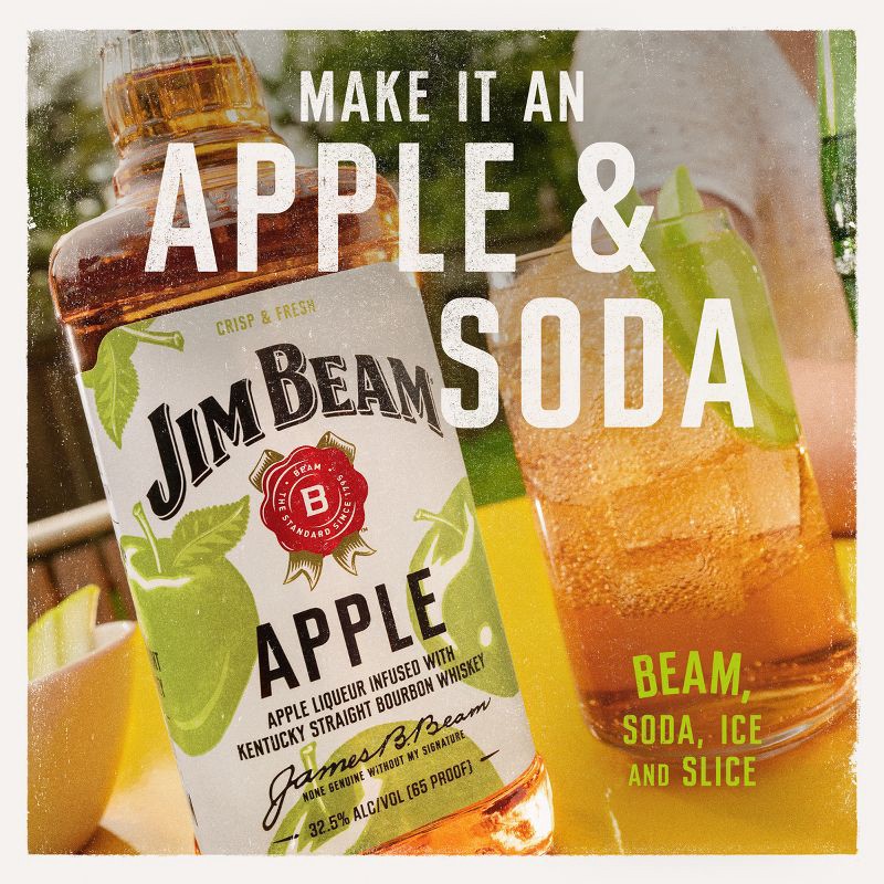 slide 4 of 8, Jim Beam Apple Bourbon Whiskey - 750ml Bottle, 750 ml